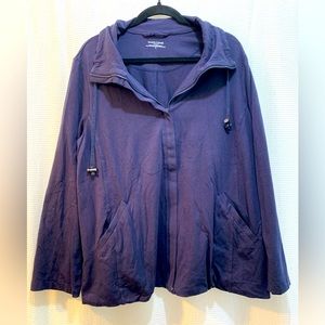 Eileen Fisher Women's Organic Cotton Jersey Zip Jacket Size 1X